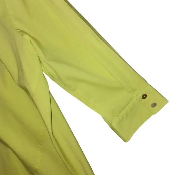 New Finley Light Green Trapeze 3/4 Sleeve Collared Button Down Blouse Si… - Picture 10 of 10